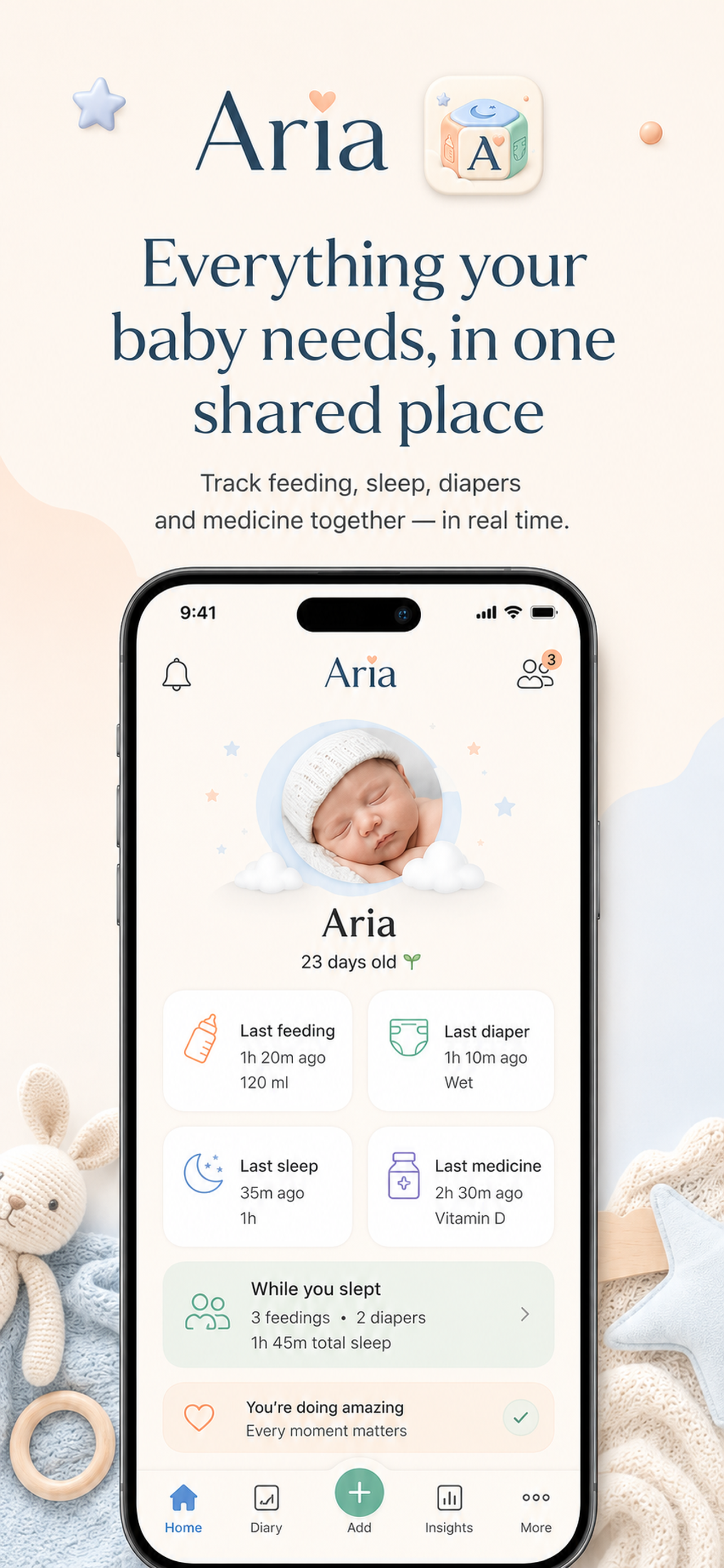 Aria — home dashboard