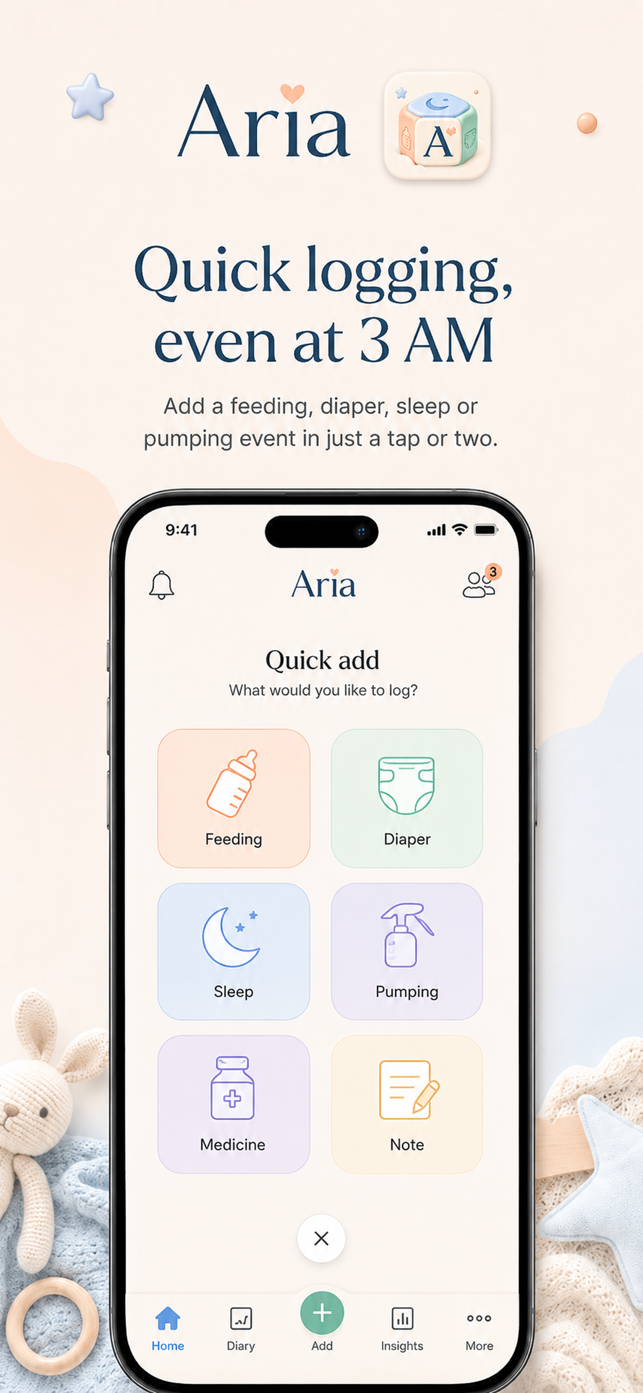Aria — shared timeline